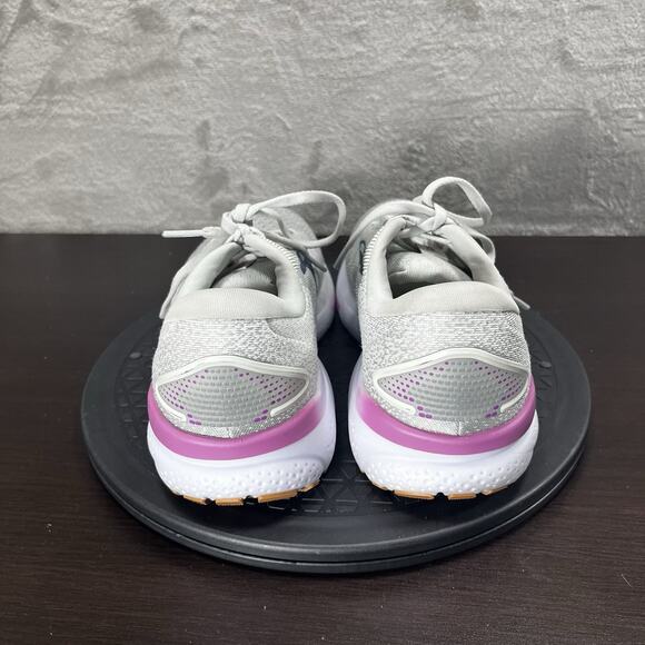 Brooks Ghost 16 Womans Size 8.5D Wide Purple Beige Lace Up Athletic Running - Picture 2 of 10